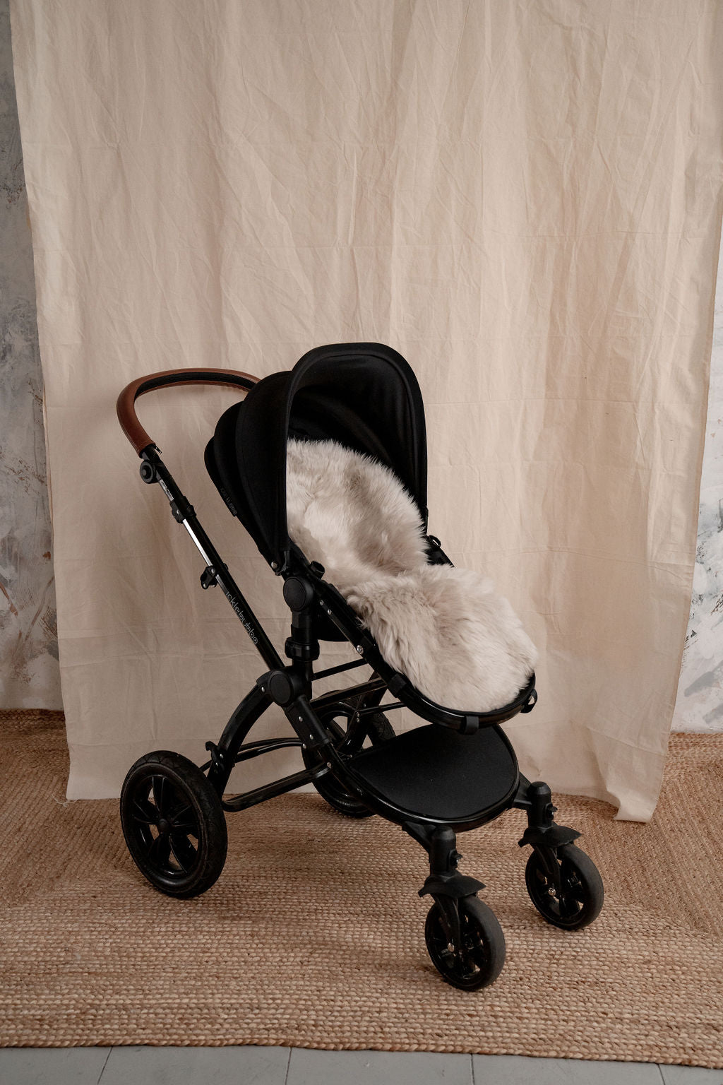 Baa Baby Sheepskin Buggy Bugaboo Style Liner Latte Long Hair Scandi Corner